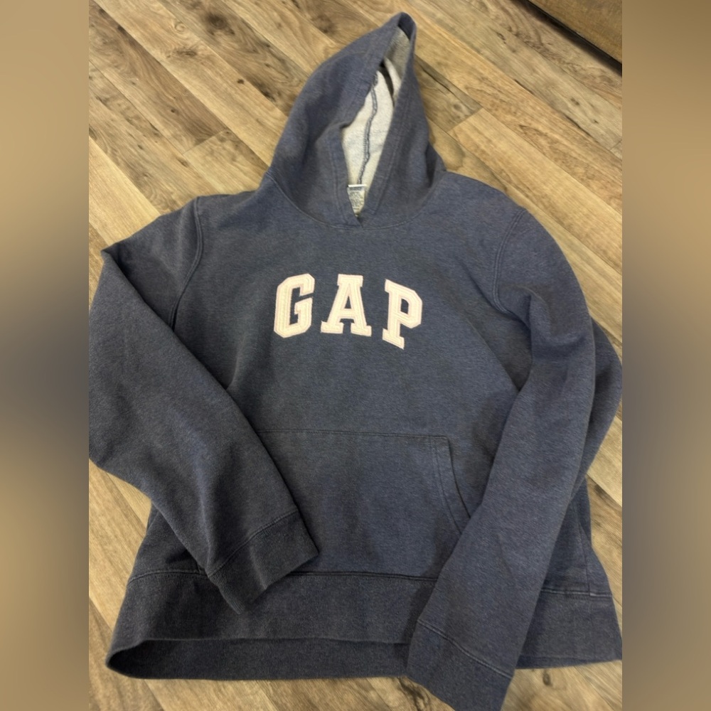 GAP Stretch Hoodie Blue with Pink Logo Size‎ Large